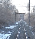 Rear window view looking west along the Ex-PRR Princeton Branch just outside the Borough of Princeton